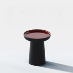 モダンセンターテーブル|多層板製 スタイリッシュなデザイン|ヴィンテージレッド&ブラック fmfd-5067