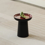 モダンセンターテーブル|多層板製 スタイリッシュなデザイン|ヴィンテージレッド&ブラック fmfd-5067