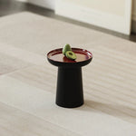 モダンセンターテーブル|多層板製 スタイリッシュなデザイン|ヴィンテージレッド&ブラック fmfd-5067