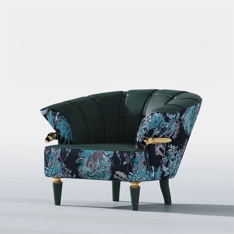 エレガントなパイン製PUレザーアームチェア - 豪華なデザインでお部屋を彩る! fmfd-5068