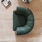 エレガントなパイン製PUレザーアームチェア - 豪華なデザインでお部屋を彩る! fmfd-5068