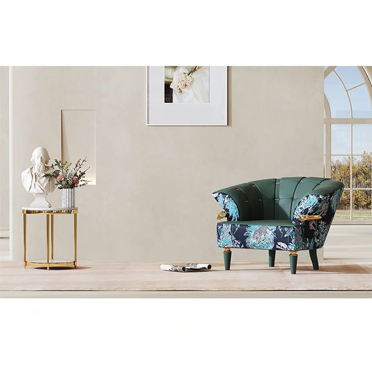 エレガントなパイン製PUレザーアームチェア - 豪華なデザインでお部屋を彩る! fmfd-5068