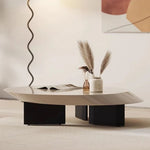 ラグジュアリーなセンターテーブル | 多層板製の丸型デザイン | おしゃれなリビングルームインテリアに最適 fmfd-5069