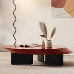 ラグジュアリーなセンターテーブル | 多層板製の丸型デザイン | おしゃれなリビングルームインテリアに最適 fmfd-5069