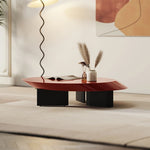 ラグジュアリーなセンターテーブル | 多層板製の丸型デザイン | おしゃれなリビングルームインテリアに最適 fmfd-5069