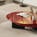 ラグジュアリーなセンターテーブル | 多層板製の丸型デザイン | おしゃれなリビングルームインテリアに最適 fmfd-5069