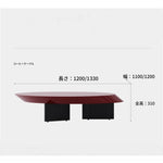 ラグジュアリーなセンターテーブル | 多層板製の丸型デザイン | おしゃれなリビングルームインテリアに最適 fmfd-5069