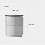 モダンデザインの多層板製ナイトテーブル - おしゃれな収納付きサイドテーブル fmfd-5071