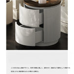 モダンデザインの多層板製ナイトテーブル - おしゃれな収納付きサイドテーブル fmfd-5071