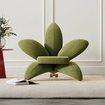 ユニークなデザインの無垢材・エアレザー製フラワーチェア - おしゃれなインテリアを演出! fmfd-5072