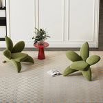 ユニークなデザインの無垢材・エアレザー製フラワーチェア - おしゃれなインテリアを演出! fmfd-5072