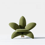 ユニークなデザインの無垢材・エアレザー製フラワーチェア - おしゃれなインテリアを演出! fmfd-5072