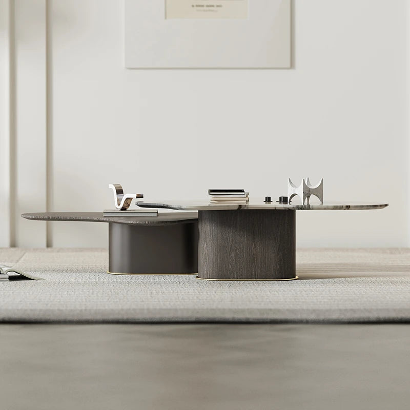 モダンデザインの大理石センターテーブル - スタイリッシュなリビングルーム用家具 fmfd-5075