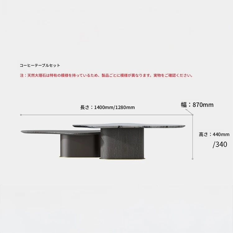 モダンデザインの大理石センターテーブル - スタイリッシュなリビングルーム用家具 fmfd-5075