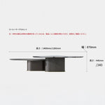 モダンデザインの大理石センターテーブル - スタイリッシュなリビングルーム用家具 fmfd-5075