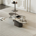 モダンデザインの大理石センターテーブル - スタイリッシュなリビングルーム用家具 fmfd-5075