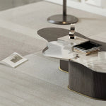 モダンデザインの大理石センターテーブル - スタイリッシュなリビングルーム用家具 fmfd-5075