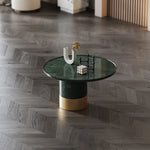 モダン大理石センターテーブル|ステンレスベース付き|リビングルームデザインに最適|ディスプレイや収納に便利 fmfd-5076