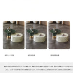 モダン大理石センターテーブル|ステンレスベース付き|リビングルームデザインに最適|ディスプレイや収納に便利 fmfd-5076