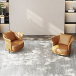 無垢材と本革使用のスタイリッシュチェア|リビングや書斎に最適な快適な座り心地 fmfd-5077