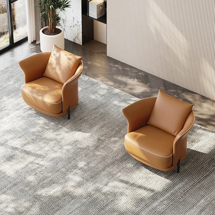 無垢材と本革使用のスタイリッシュチェア|リビングや書斎に最適な快適な座り心地 fmfd-5077