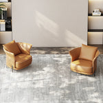 無垢材と本革使用のスタイリッシュチェア|リビングや書斎に最適な快適な座り心地 fmfd-5077