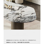 豪華な大理石テーブルセット - モダンデザインのダイニングテーブルとチェア6脚付き fmfd-5078