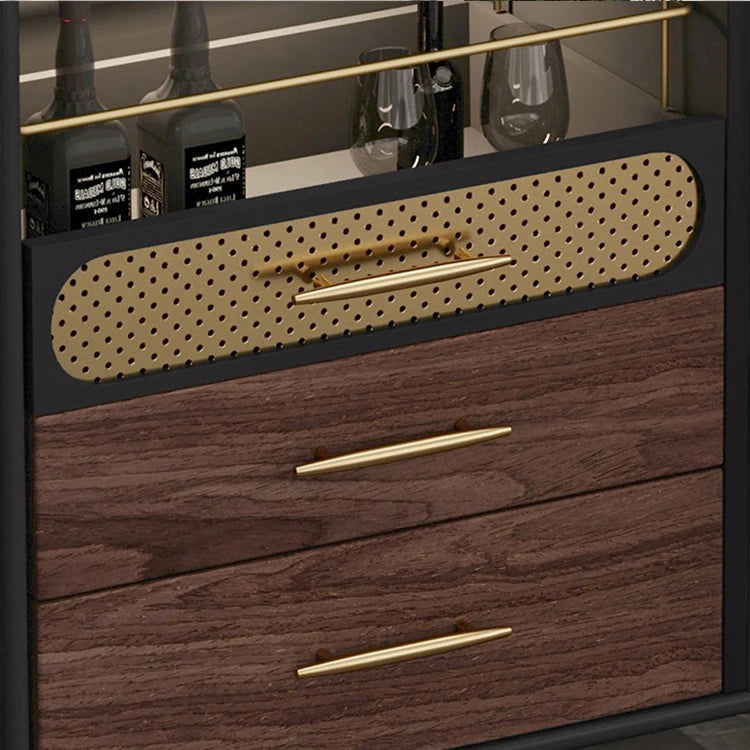 高級感溢れる多層板ステンレスキャビネット|ガラス?銅の優雅デザイン fmsjj-4198