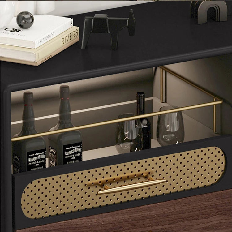 高級感溢れる多層板ステンレスキャビネット|ガラス?銅の優雅デザイン fmsjj-4198