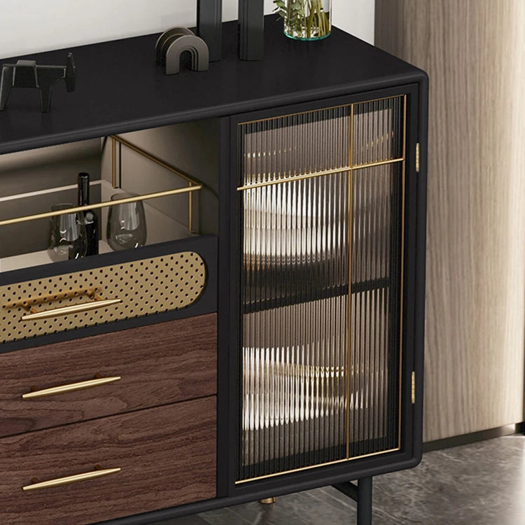 高級感溢れる多層板ステンレスキャビネット|ガラス?銅の優雅デザイン fmsjj-4198