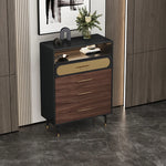 ステンレス&銅配合スタイリッシュキャビネット:高級感あふれる収納家具 fmsjj-4199