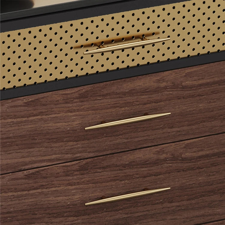 ステンレス&銅配合スタイリッシュキャビネット:高級感あふれる収納家具 fmsjj-4199