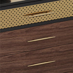 ステンレス&銅配合スタイリッシュキャビネット:高級感あふれる収納家具 fmsjj-4199