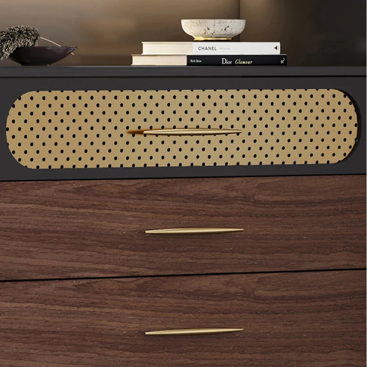 ステンレス&銅配合スタイリッシュキャビネット:高級感あふれる収納家具 fmsjj-4199