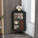 高級キャビネット 多層板×ステンレス×ガラス×銅モダンデザイン 収納力抜群 fmsjj-4200