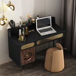 豪華な多層メイクアップテーブル ステンレスガラス仕上げ - あなたのビューティースペースにぴったりなエレガントなデザイン fmsjj-4202