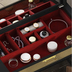 豪華な多層メイクアップテーブル ステンレスガラス仕上げ - あなたのビューティースペースにぴったりなエレガントなデザイン fmsjj-4202