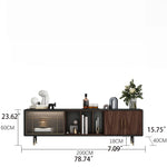 高級感溢れる多層板ステンレス製テレビ台|モダンな銅とガラスのデザイン fmsjj-4205