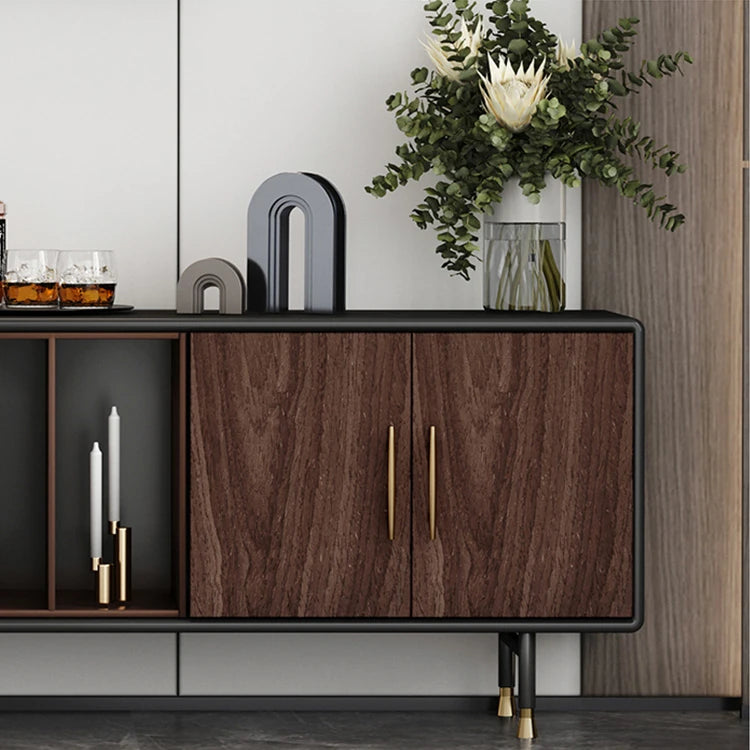 高級感溢れる多層板ステンレス製テレビ台|モダンな銅とガラスのデザイン fmsjj-4205