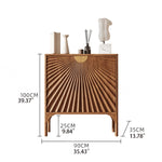 チェリー材とステンレスの洗練されたデザインキャビネット – おしゃれなインテリアに最適! fmsjj-4209