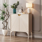 チェリー材とステンレスの洗練されたデザインキャビネット – おしゃれなインテリアに最適! fmsjj-4209