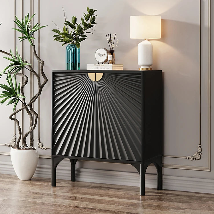 チェリー材とステンレスの洗練されたデザインキャビネット – おしゃれなインテリアに最適! fmsjj-4209