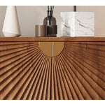 チェリー材とステンレスの洗練されたデザインキャビネット – おしゃれなインテリアに最適! fmsjj-4209