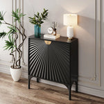 チェリー材とステンレスの洗練されたデザインキャビネット – おしゃれなインテリアに最適! fmsjj-4209