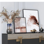 モダンな大理石とステンレスのキャビネット|高級感あふれるインテリア収納 fmsjj-4210