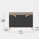 モダンな大理石とステンレスのキャビネット|高級感あふれるインテリア収納 fmsjj-4210