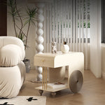 モダンデザインのチェリー材&銅製センターテーブル - 洗練されたリビング空間にピッタリ fmsjj-4212