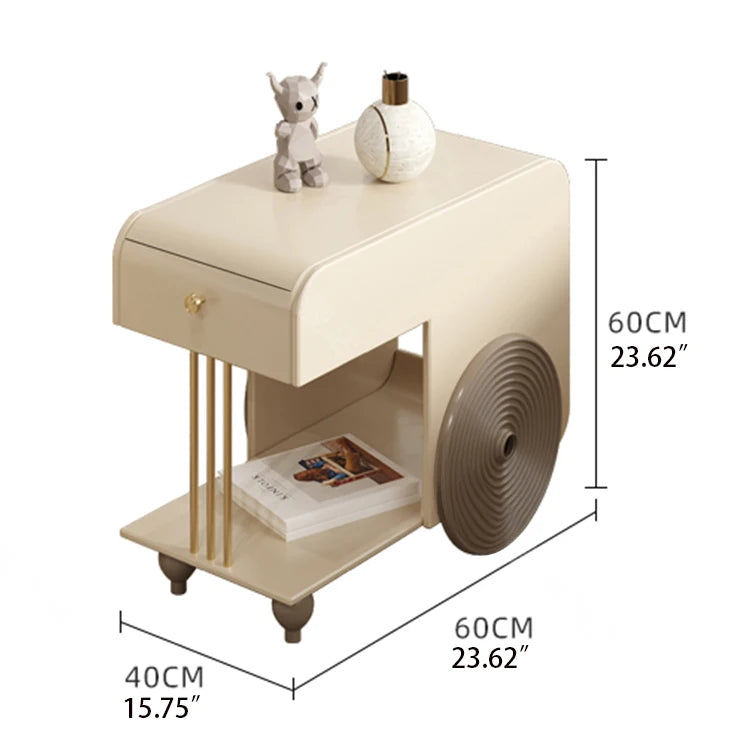 モダンデザインのチェリー材&銅製センターテーブル - 洗練されたリビング空間にピッタリ fmsjj-4212