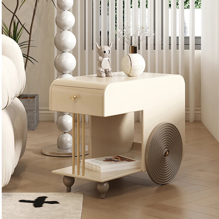 モダンデザインのチェリー材&銅製センターテーブル - 洗練されたリビング空間にピッタリ fmsjj-4212