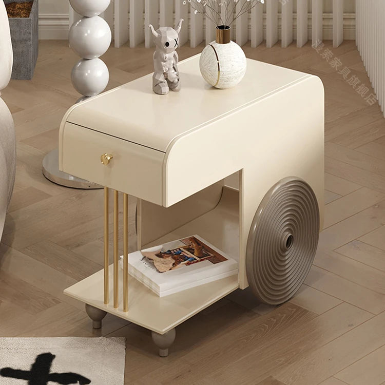 モダンデザインのチェリー材&銅製センターテーブル - 洗練されたリビング空間にピッタリ fmsjj-4212